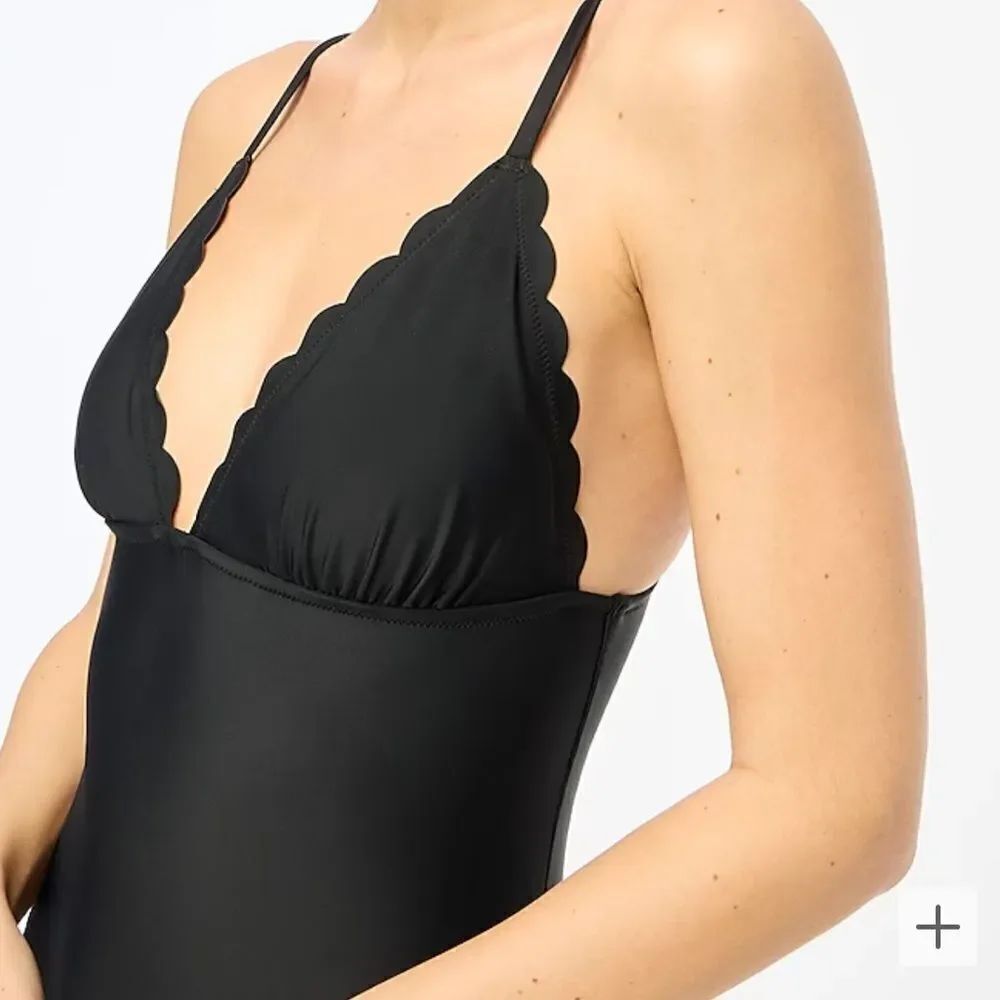 J. Crew Factory Scalloped one-piece swimsuit